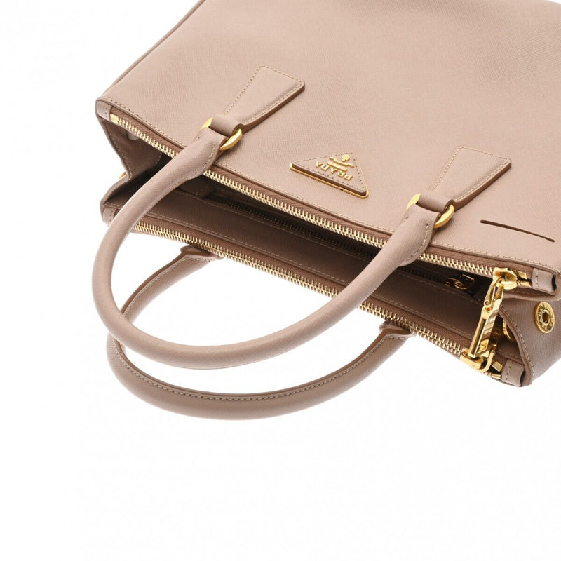 Prada Galleria 2Way Pink Beige Hand Bag