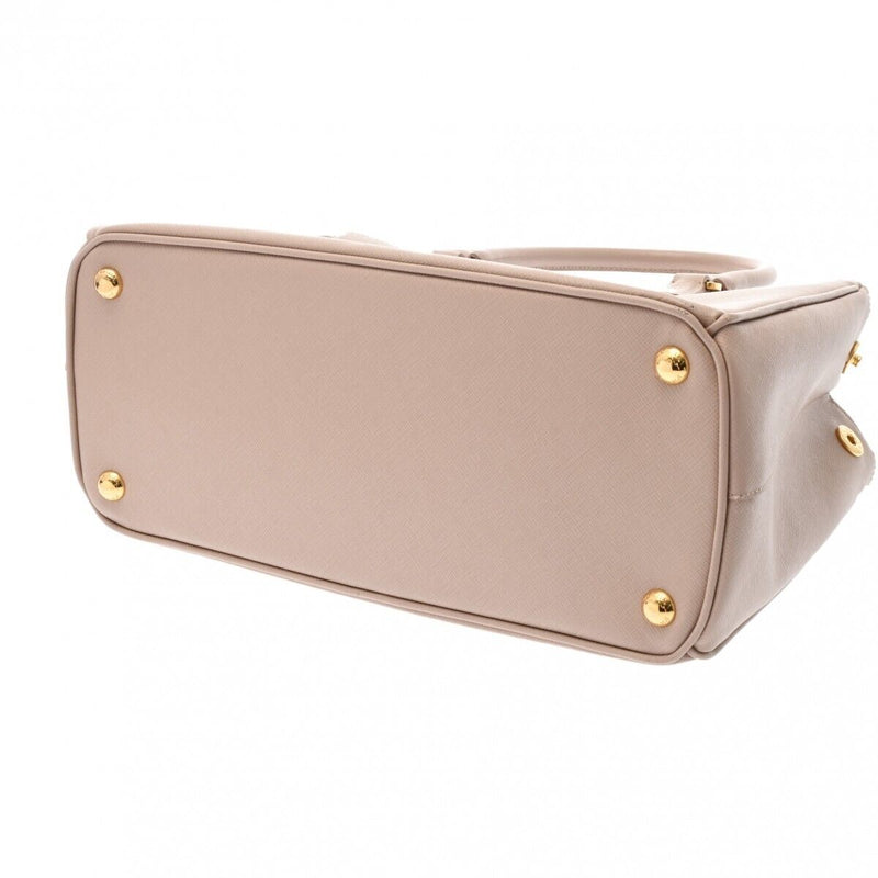 Prada Galleria 2Way Pink Beige Hand Bag