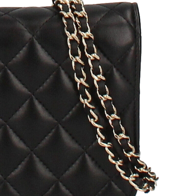 Chanel Matelasse Camellia Chain Wallet