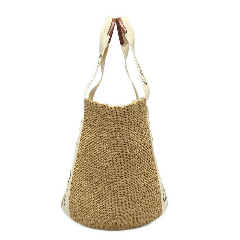 Chloe Woody Large Basket Beige