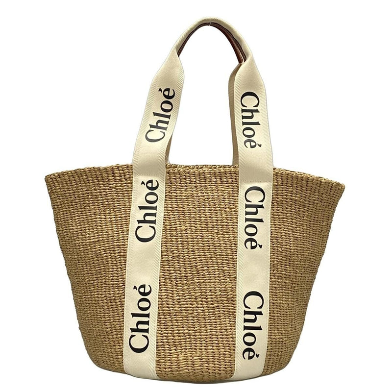 Chloe Woody Large Basket Beige