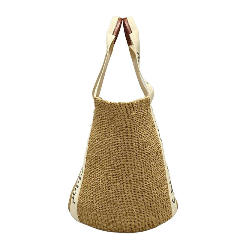 Chloe Woody Large Basket Beige