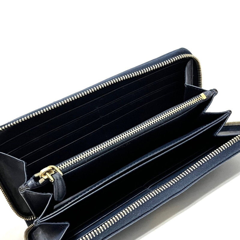 Prada - Navy Leather Long Wallet