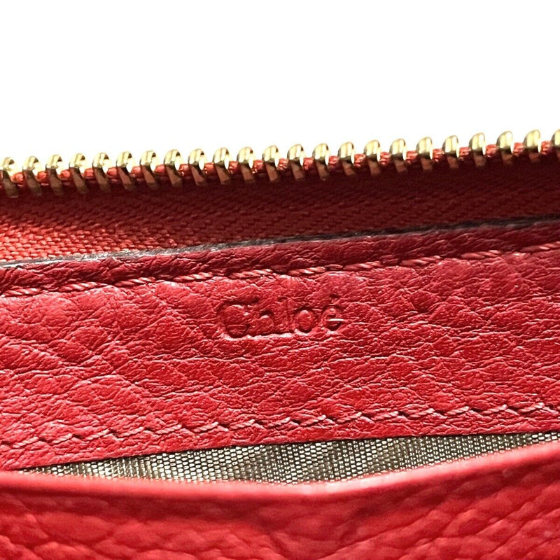 Chloe Mercy Long Zip Wallet Red