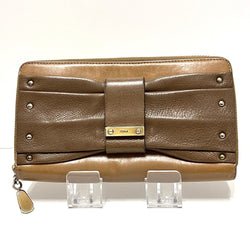 Chloe - Beige Brown Leather Long