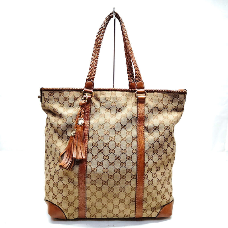 Gucci Hand Bag Brown Canvas