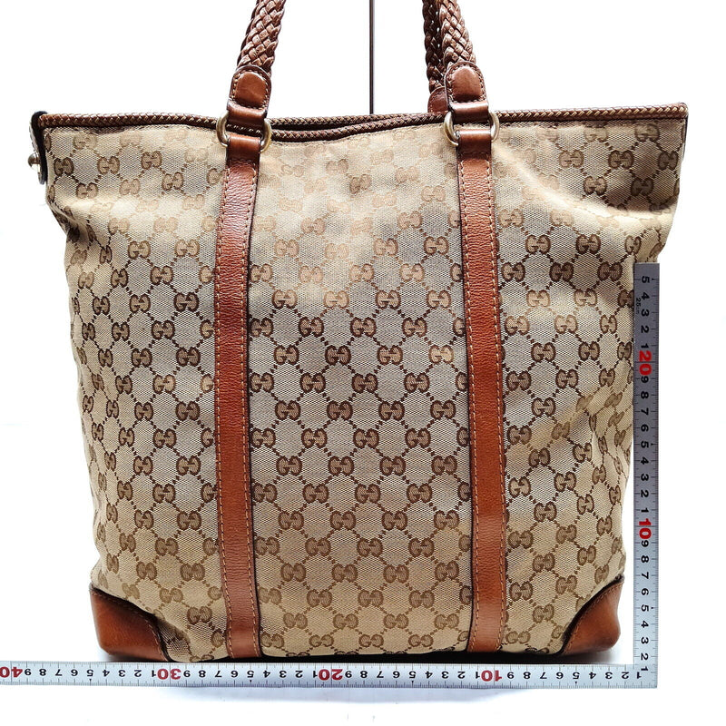 Gucci Hand Bag Brown Canvas