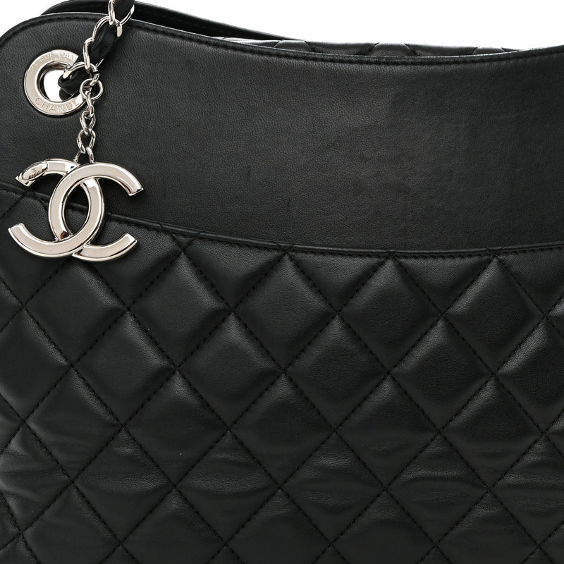 Chanel Lambskin Quilted 7 Tote Black