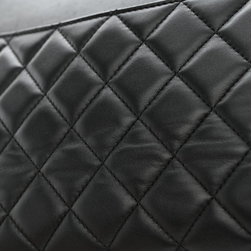 Chanel Lambskin Quilted 7 Tote Black