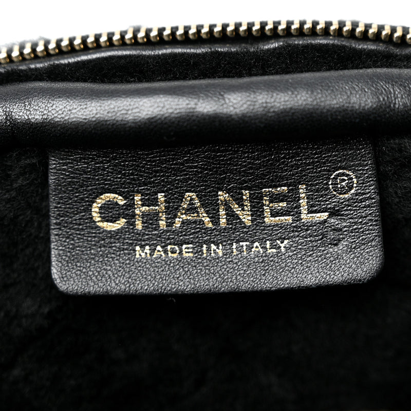 Chanel Calfskin Fur Quilted Waist Bag