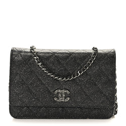 Chanel Glitter Calfskin Quilted Wallet