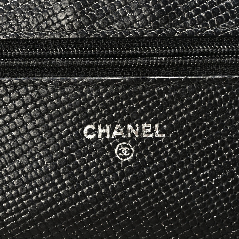 Chanel Glitter Calfskin Quilted Wallet