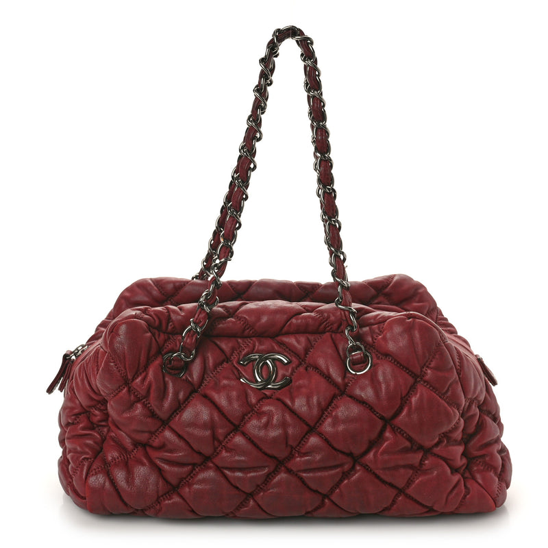 Chanel Calfskin Bubble Quilt Bowler