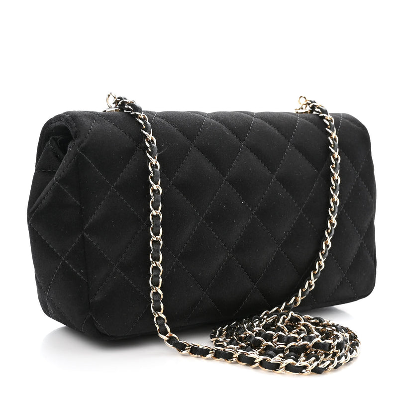 Chanel Satin Quilted Mini Rectangular