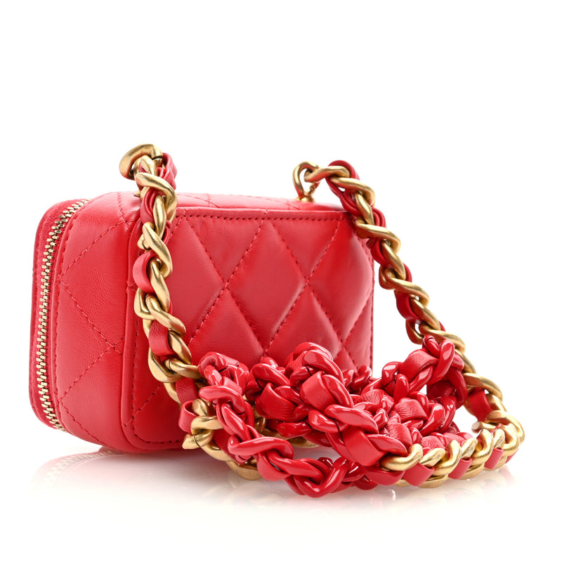 Chanel Lambskin Quilted Mini Lacquered