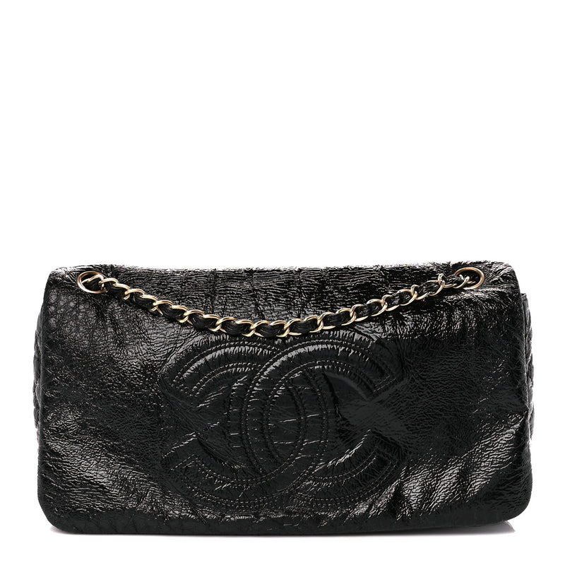 Chanel Vinyl Medium Rock And Chain Flap