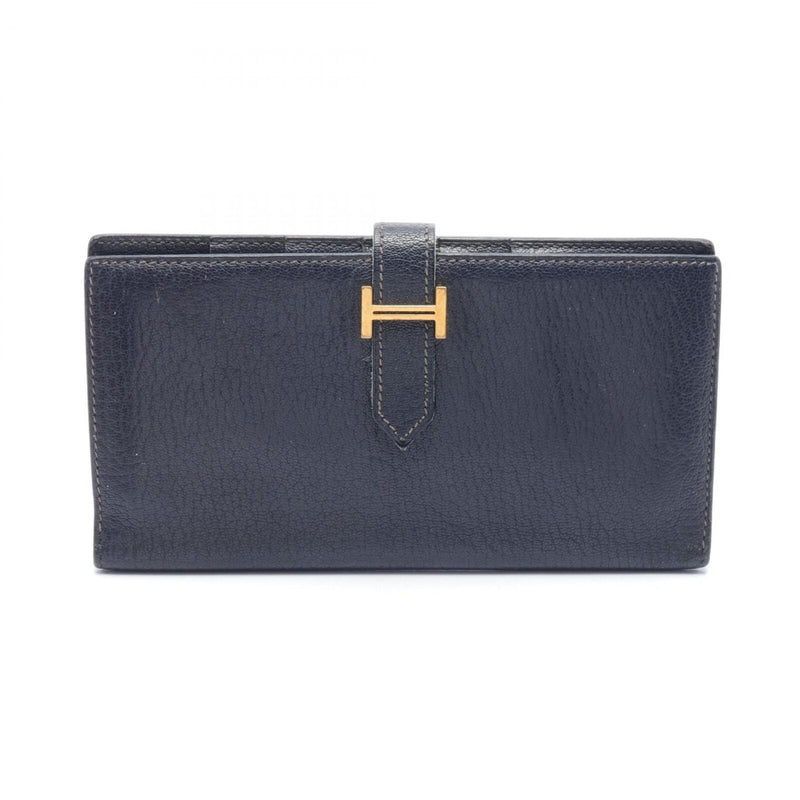 Hermes Bean Soufflet Long Wallet Chevre