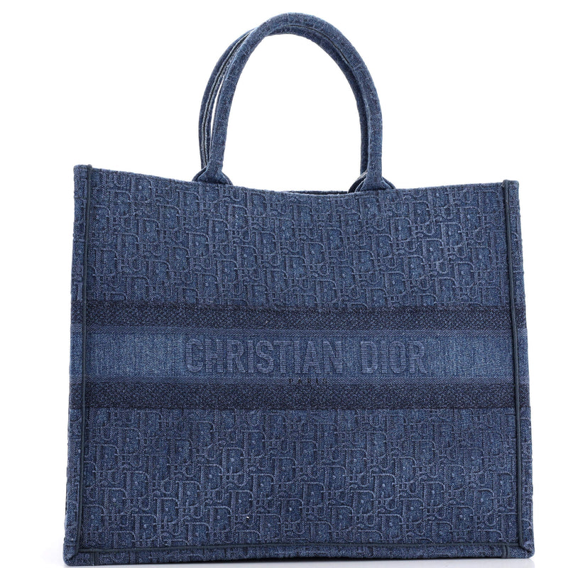 Christian Dior Book Tote Oblique Denim