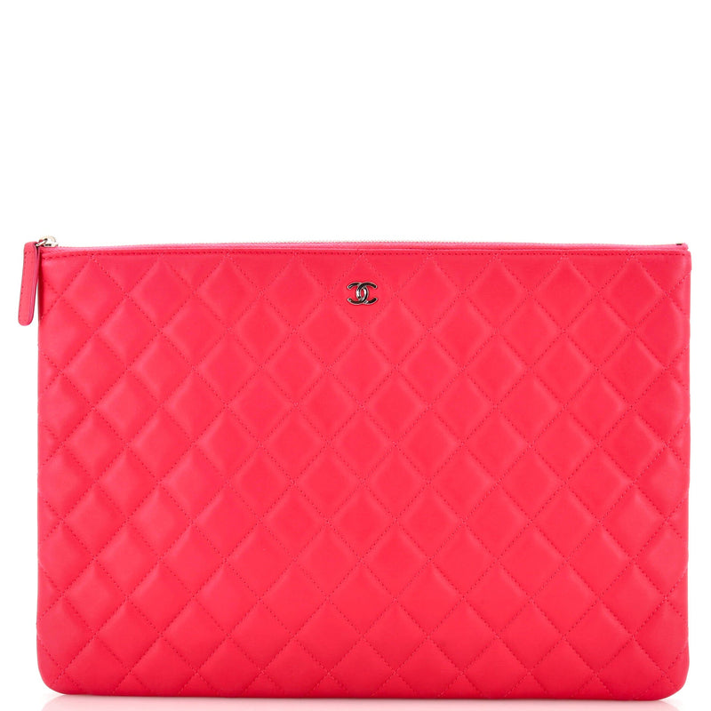 Chanel O Case Clutch Quilted Lambskin