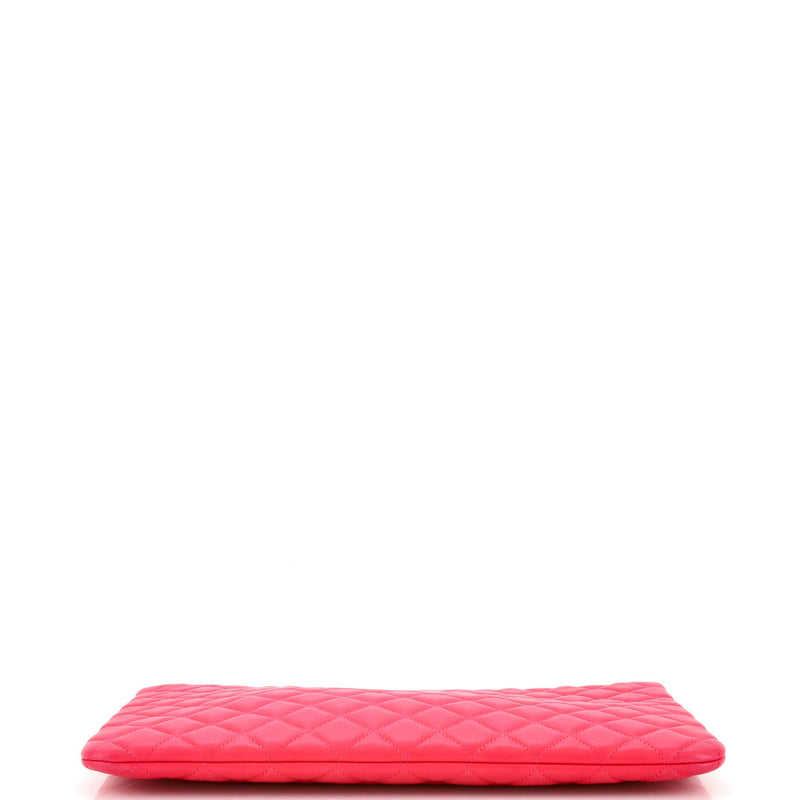 Chanel O Case Clutch Quilted Lambskin