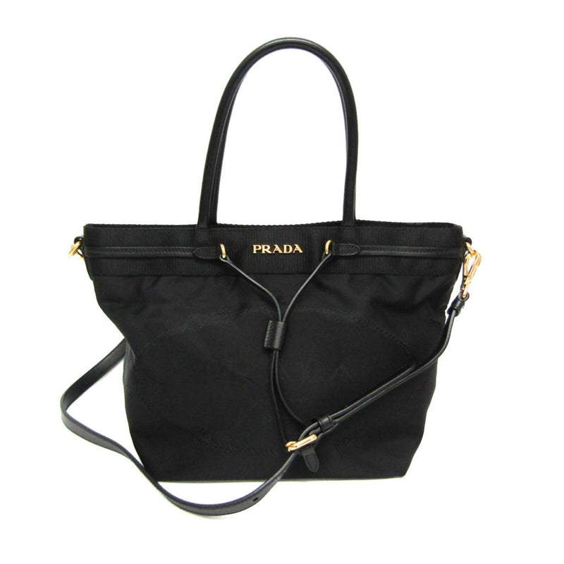 Prada Women's Leather Nylon Shoulder Bag