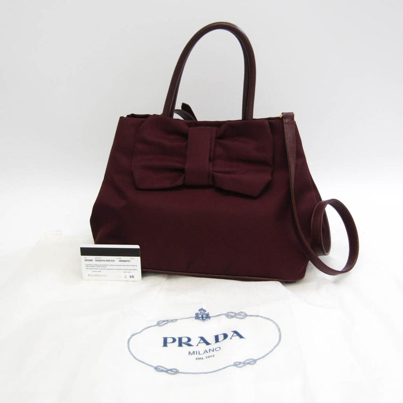 Prada Ribbon Women's Nylon Leather