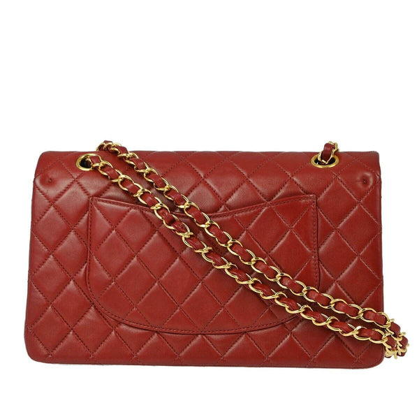 Chanel Red Lambskin Medium Classic