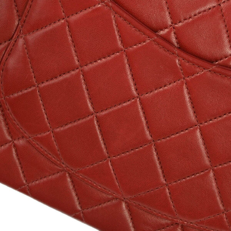 Chanel Red Lambskin Medium Classic