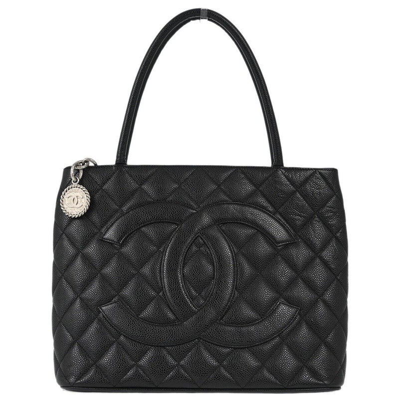 Chanel Black Caviar Medallion Tote