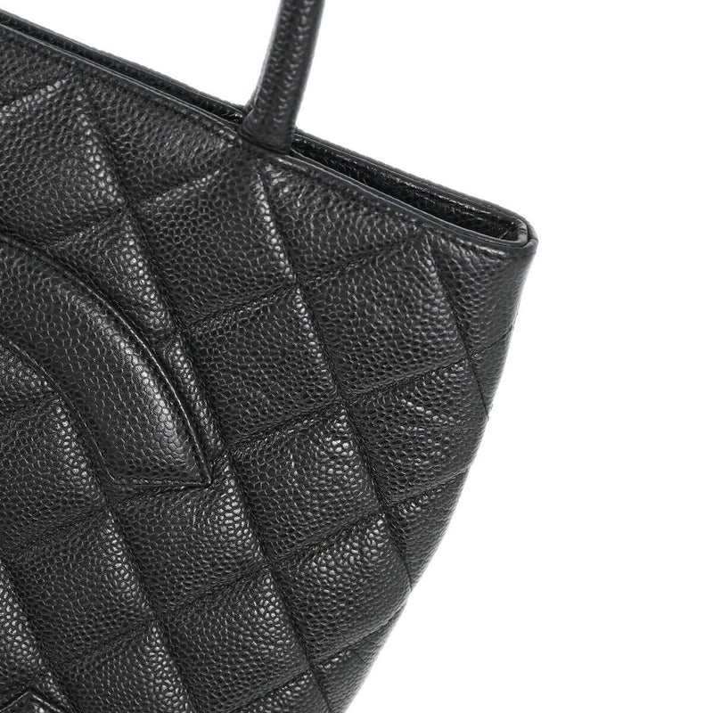 Chanel Black Caviar Medallion Tote