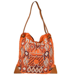 Hermes Orange Silk Silky City Gm