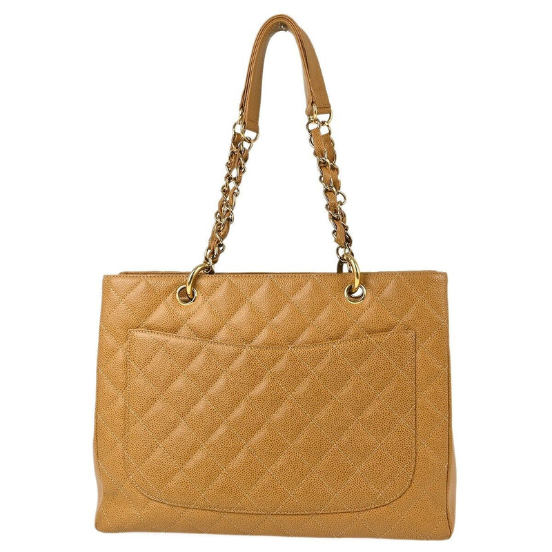 Chanel Beige Caviar Grand Shopping Tote