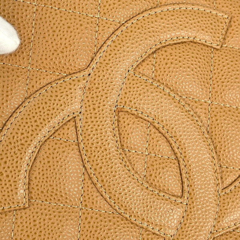 Chanel Beige Caviar Grand Shopping Tote