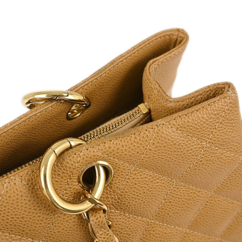 Chanel Beige Caviar Grand Shopping Tote