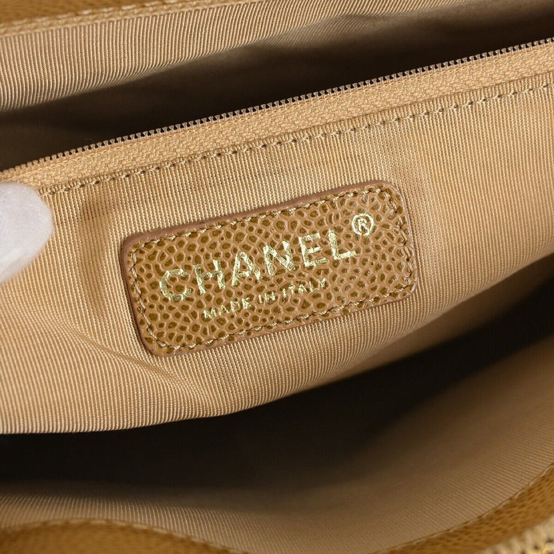 Chanel Beige Caviar Grand Shopping Tote