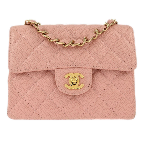 Chanel Pink Caviar Skin Mini Classic