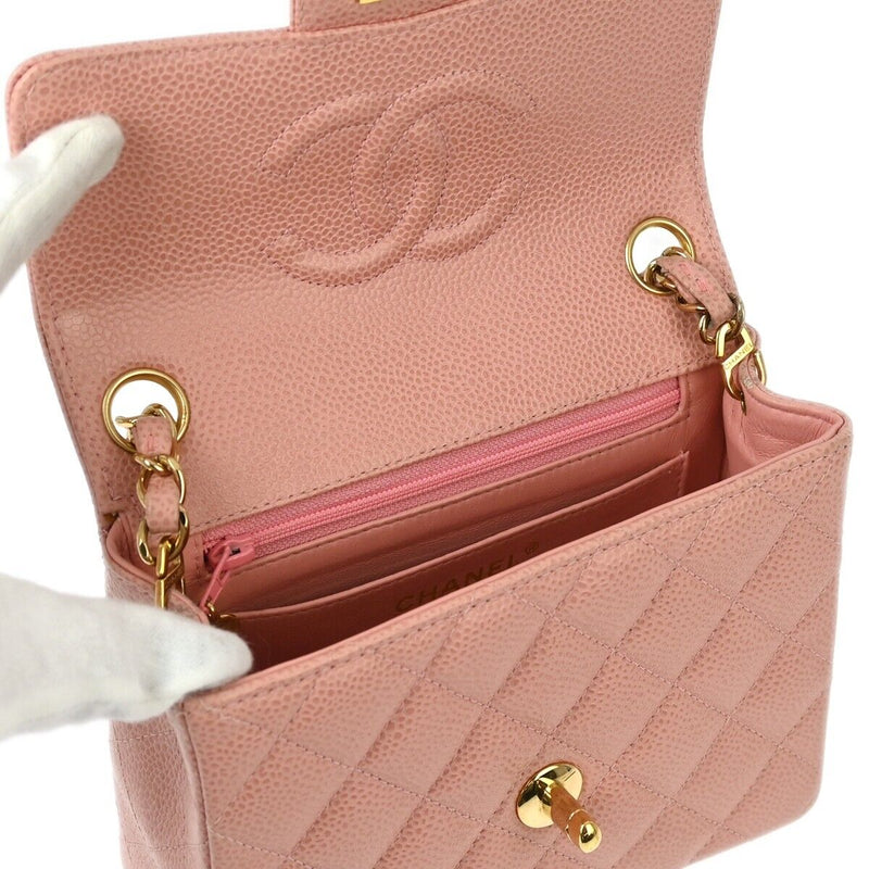 Chanel Pink Caviar Skin Mini Classic