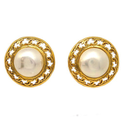 Chanel Gold Button Artificial Pearl