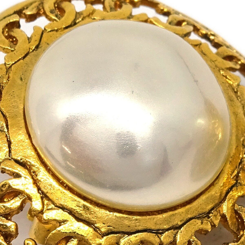 Chanel Gold Button Artificial Pearl