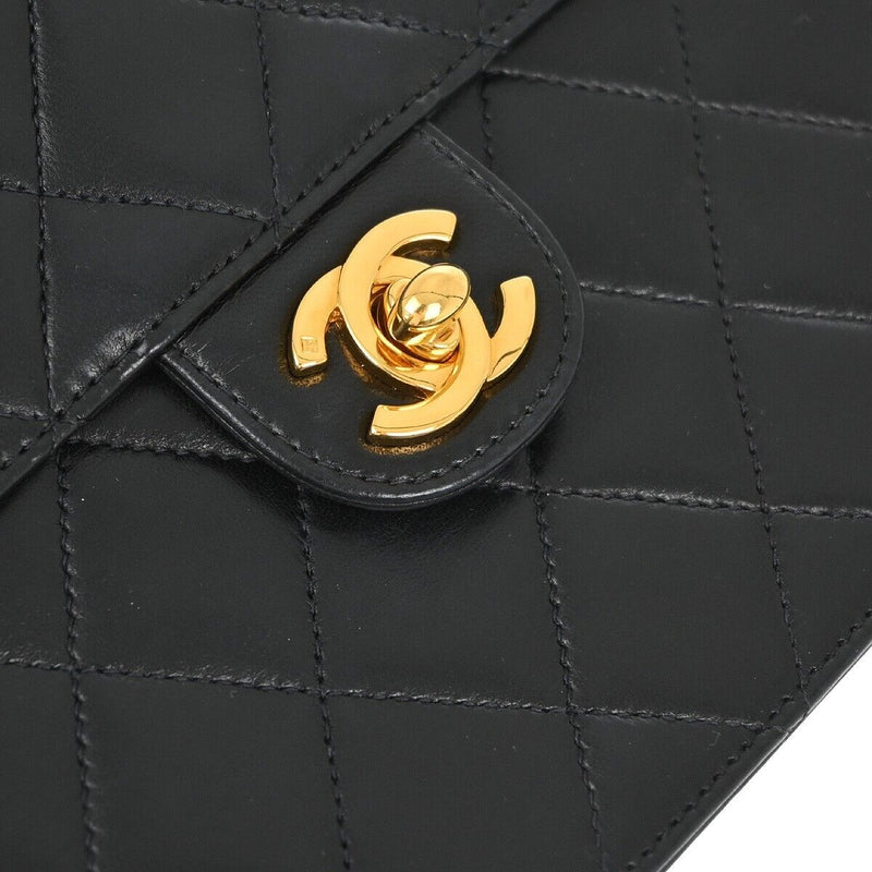 Chanel Black Lambskin Turnlock Small