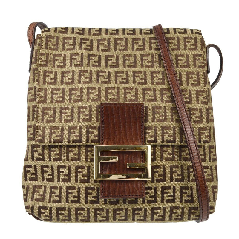 Fendi Brown Zucchino Crossbody Bag