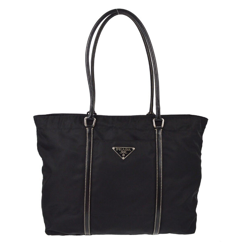 Prada Black Nylon Tote Handbag 3 31