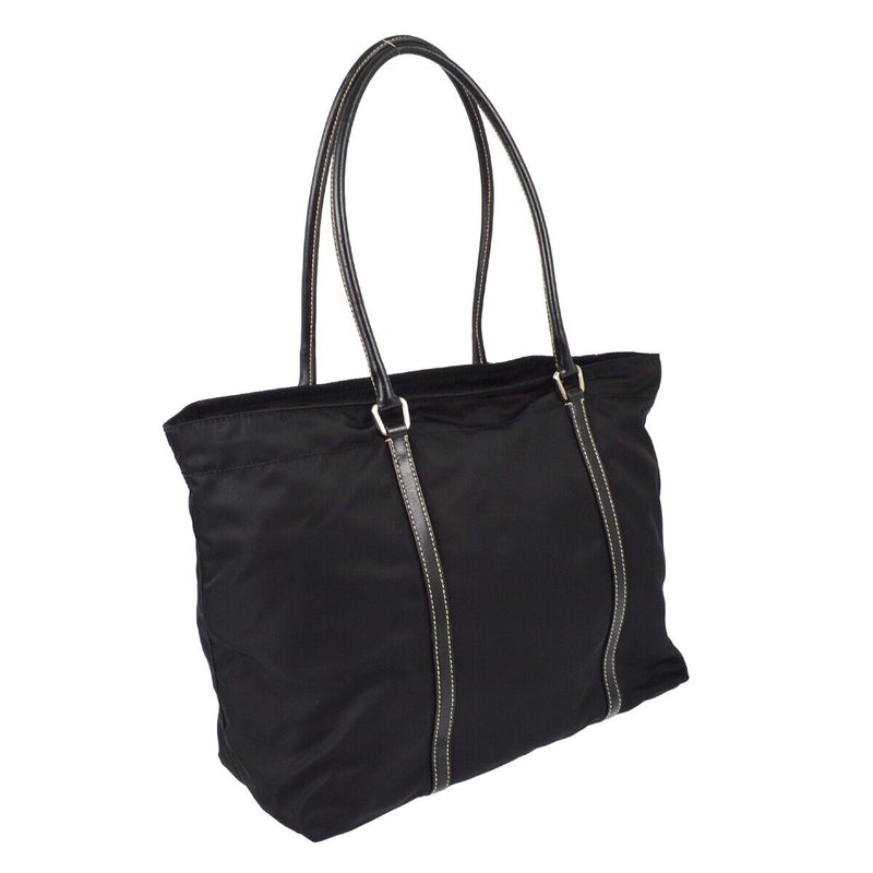 Prada Black Nylon Tote Handbag 3 31