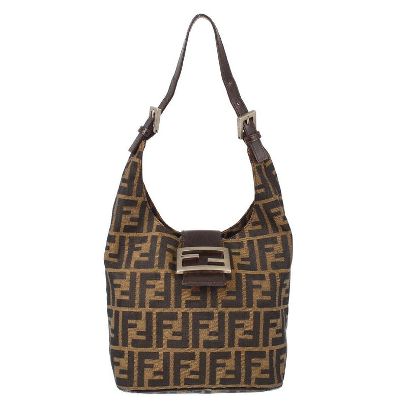 Fendi Brown Zucca Hobo Shoulder Bag