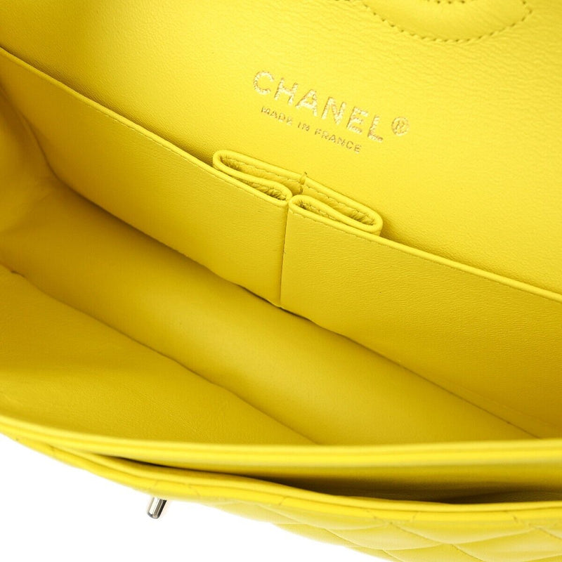 Chanel Yellow Lambskin Medium Classic