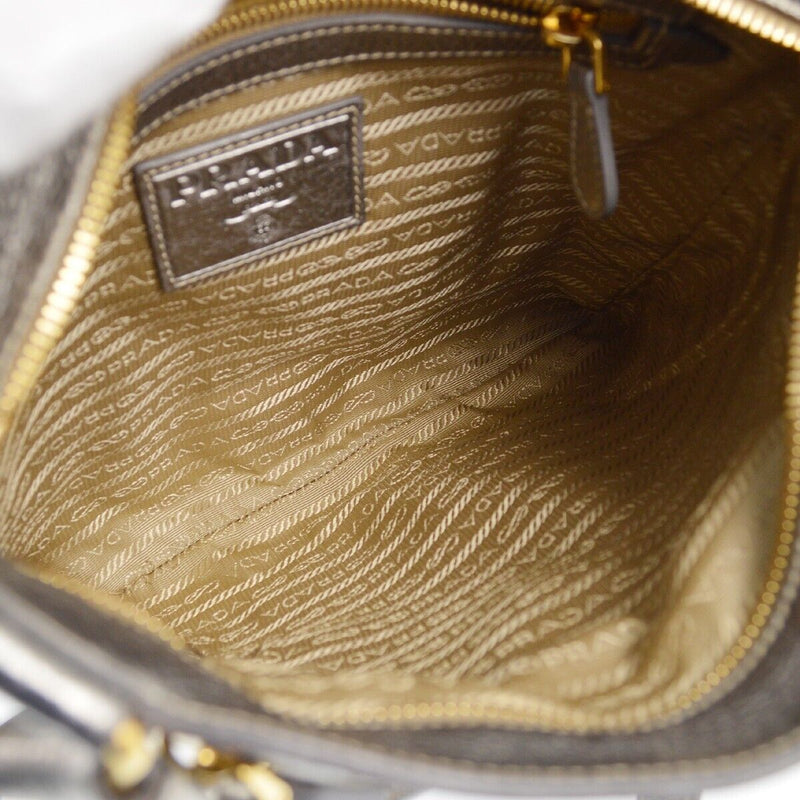 Prada Beige Silver Crossbody Bag