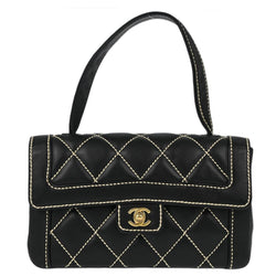 Chanel Black Calfskin Wild Stitch