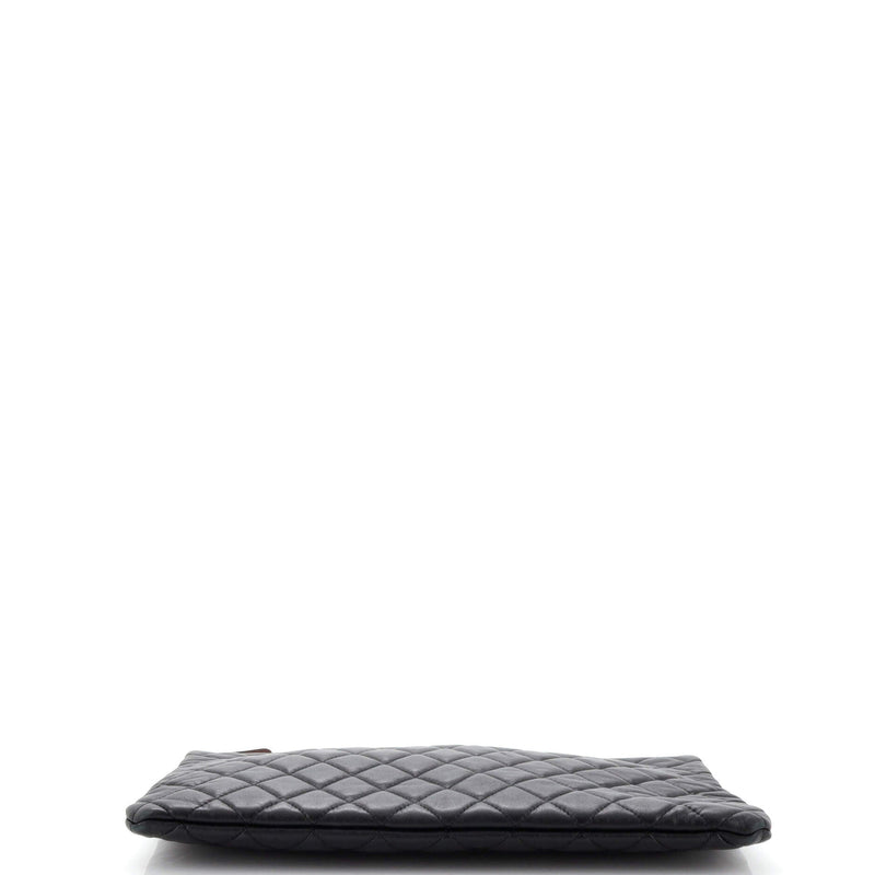 Chanel O Case Clutch Quilted Lambskin