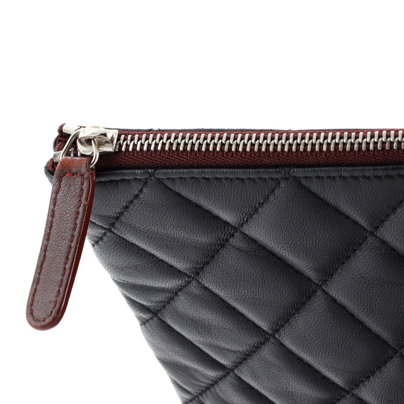 Chanel O Case Clutch Quilted Lambskin