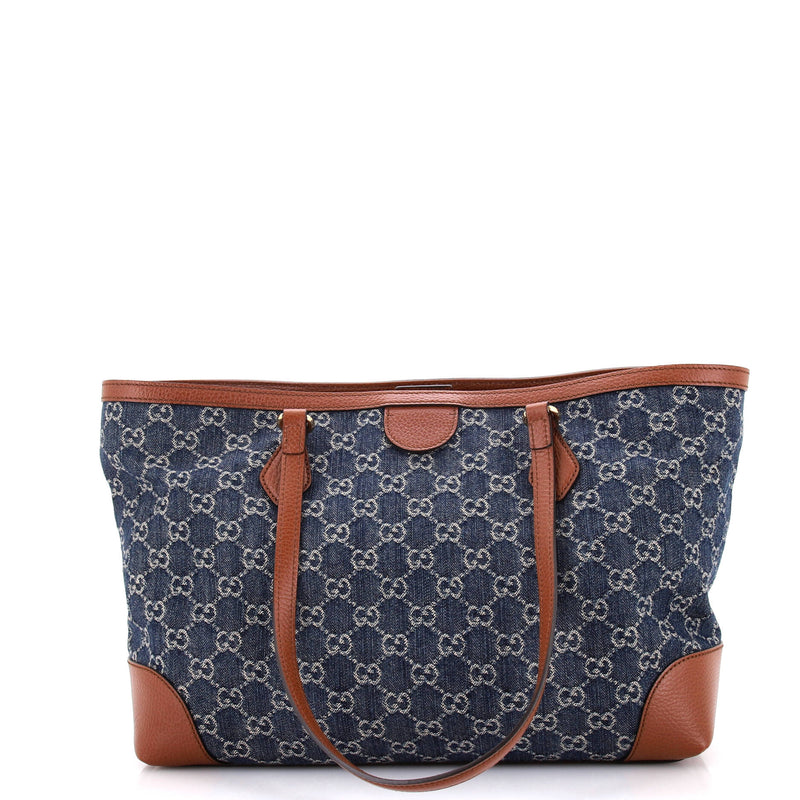 Gucci Ophidia Shopping Tote Gg Denim